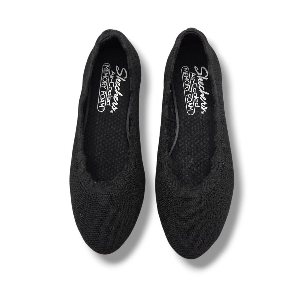 Skechers‎ Cleo 2.0 Love Spell Flats Womens 6 Black Slip On